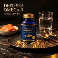 Gélules d'Oméga 3 DHA OEM ODM Marque Privée Vente en Gros Huile de Poisson de Mer Profonde Mélange Bien-être pour le Soutien Cérébral et la Santé Cardiaque