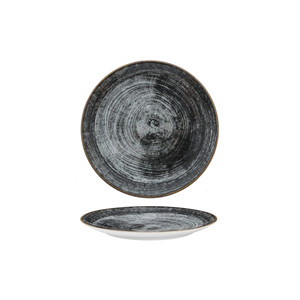 Assiette ronde noire Saturnia Siviglia, assiette à dessert, 21 cm, pour la restauration, les hôtels, les fournitures en gros - Product Image 1
