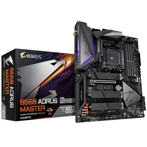 เมนบอร์ด GIGABYTE B550 AORUS MASTER รุ่นขายดี รองรับซีพียู AMD Ryzen รุ่นที่ 3 พร้อมซ็อกเก็ต AM4 - Product Image 1