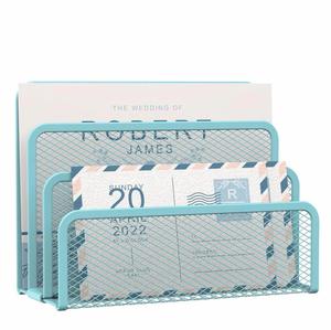 Metal <b>Mesh</b> Letter Holder Mail Sorter Post Rack Envelope Organiser Document Stand Desk File Storage Display Slots - Product Image 2