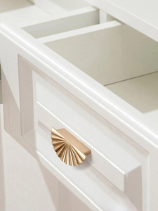 Zinc Alloy Fan Shaped Cabinet <strong>Knobs</strong> &amp; Pulls Shell Pleated Drawer Handles for Wardrobe Dresser - Product Image 4