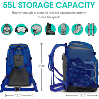 Sac de transport pour bottes de ski et de snowboard imperméables, accessoires de sports d'hiver en gros, logo, sac à roulettes pour patins à roulettes, pour les voyages en avion