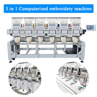 Máquina de Bordar Computarizada Gensen de 6/8 Cabezas, Alta Velocidad, 12/15 Agujas, Industrial/Comercial, para Gorras, Sombreros, Camisetas y Bordado Plano, con Certificación CE