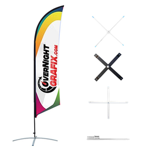 Exposition de drapeaux de plage en plein air économique 3.4M 2.8M Affichage de bannière volante Impression de logo personnalisé Présentoirs enroulables - Product Image 4