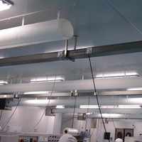Système de conduits d'air en tissu industriel, capacité de débit d'air élevée, conduits de ventilation textiles pour atelier de production, entrepôt, usine CVC