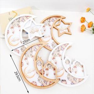 DAMAI EID - Decoración Festiva con Forma de Estrella y Luna, Adornos de Luna y Estrellas, Adornos Colgantes para Ventanas y Paredes, Artesanías de Madera - Product Image 4