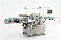 Machine d'étiquetage double face pour ligne d'assemblage à grande vitesse