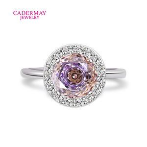 Cadermay Jewelry Set Light Purple Zircon S925 Sterling Silver Earrings Ring Pendant Classic Women's Fine Jewelry - Product Image 2