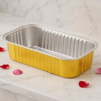 Moules à pâtisserie rectangulaires en aluminium de 200 ml avec couvercles en PP, mini moules à pain en aluminium colorés, boîtes à emporter de qualité alimentaire pour desserts et gâteaux