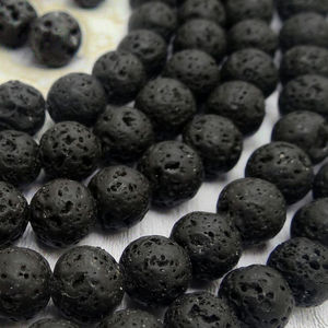 Groothandel Natuurlijke Zwarte <span class=keywords><strong>Lava</strong></span> Vulkanische Ronde Steen Losse Kralen Voor Sieraden Maken 4Mm 6Mm 8Mm 10Mm 12Mm 14Mm - Product Image 4