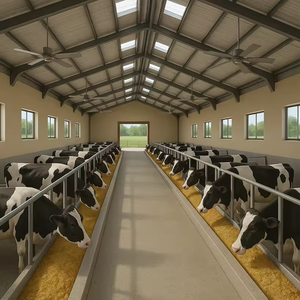 Kits de construction en acier de style ferme pour élevage de vaches, poulailler, écurie de chevaux, garage 40x60 - Product Image 5