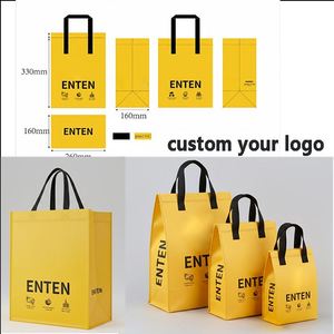 Bolsa Térmica Aislante, No Tejida, Biodegradable, Reciclable, para Llevar Comida, con Aislamiento de Aluminio, para Entrega de Alimentos, con Asa y Logotipo Personalizado - Product Image 3