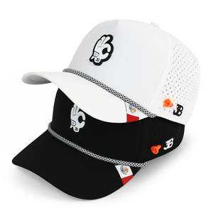 Gorra de Golf Deportiva HS51 con Perforaciones Cortadas a Láser, Logotipo de PVC Personalizado, Impermeable, con Ranura Integrada para Marcador de Tee de Golf - Product Image 6