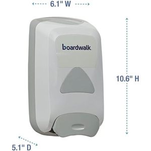6.1 นิ้ว เอ็กซ์ 10.6 นิ้ว เอ็กซ์ 5.1 นิ้ว เครื่องจ่ายสบู่เหลวสีเทาขนาด 1250 มล.-บอร์ดวอล์ค 6754-06-GCE00VL" - Product Image 5
