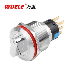 22mm Metal <strong>Rotary</strong> <strong>Push</strong> <strong>Button</strong> Brass 2-<strong>3</strong> <strong>Position</strong> Selector <strong>Switch</strong> Press <strong>Button</strong> Rotate Rotation Knob Electrical - Product Image 3