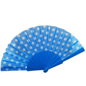 Abanico de mano de plástico con diseño de lunares estilo español de 23 cm para decoraciones de boda o regalos, estilo romántico - Product Image 3