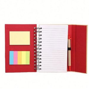 Custom Logo Eco-Friendly Paper Spiral Notebook with <b>Pen</b> <b>and</b> Sticky Notes Index Tabs-Great for Promotional Gifts - Product Image 4