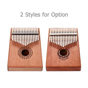 <span class=keywords><strong>Kalimba</strong></span>-Panel de palisandro de pulgar, 17 teclas, con bolsa de transporte, pegatinas, sintonizador, martillo, paño de limpieza - Product Image 3