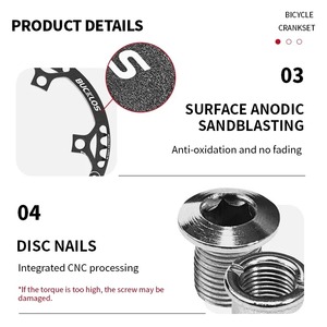 Bucklos 130bcd chainring 45T 47t 53t 56t 58T gấp xe đạp chainwheel Hợp kim nhôm 7075-t6 xe đạp chainring siêu nhẹ xe đạp phần - Product Image 5