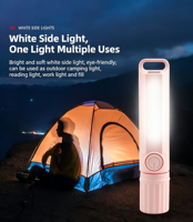 Senter LED Mini Super Terang, Dapat Diisi Ulang via USB, Dilengkapi Lampu Samping untuk Berkemah dan Mendaki Gunung di Luar Ruangan