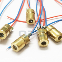 Módulo de Diodo Láser Ajustable de 5V 650nm 5mW, Punto Rojo, Cabezal de Cobre, Mini Puntero Láser