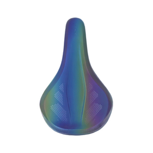 Selle de vélo PUSAI couleur arc-en-ciel avec rail en acier 25,5x16,5cm 364g - Product Image 1
