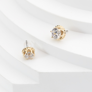 शाश्वत धातु 18k ठोस सोने की प्रपोंग सेट राउंड क्राउन डायमंड थ्रेडलेस शीर्ष भेदी गहने - Product Image 6