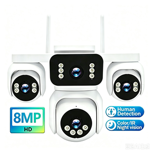 Telecamera PTZ Impermeabile IP65 con Microfono Integrato, Visione Notturna, Sensore CMOS, Rilevamento Intelligente delle Persone, Visualizzazione Remota in Tempo Reale, Telecamera di Sicurezza - Product Image 1