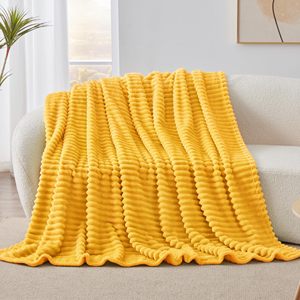 Couverture en flanelle douce <span class=keywords><strong>et</strong></span> chaude 100% polyester, jacquard côtelé 3D, rayée, moelleuse, de couleur violette, tricotée, décorative, pour canapé, style <span class=keywords><strong>plaid</strong></span> - Product Image 5