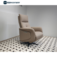Fauteuil inclinable pivotant moderne en cuir, fauteuil de salon à dossier haut, fauteuil d'appoint rotatif à 360 degrés pour salon, chambre à coucher