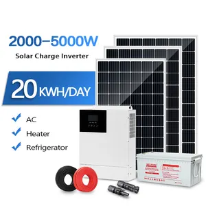 مجموعات الكهروضوئية الشمسية الهجينة 10 كيلو وات على نظام محول الشبكة مع بطارية تخزين