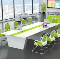 Meubles de bureau modernes et élégants, designs de tables de réunion, longue table de bureau pour 20 personnes