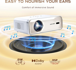 Projecteur Aurzen Eazze D1 Gold 1080P <span class=keywords><strong>Netflix</strong></span> Officiellement Licencié Mise au Point Automatique Correction Trapézoïdale Dolby Portable à Bas <span class=keywords><strong>Prix</strong></span> - Product Image 4