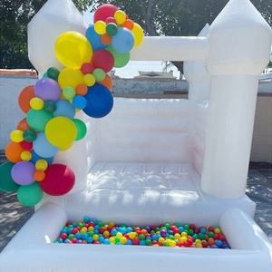 Castillo Inflable Blanco, Brincolín Blanco, <span class=keywords><strong>Piscina</strong></span> <span class=keywords><strong>de</strong></span> Pelotas Inflable, Mini Castillo Inflable Blanco para Bodas con <span class=keywords><strong>Piscina</strong></span> Pequeña - Product Image 2