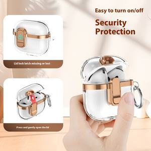 Para <span class=keywords><strong>Apple</strong></span> para <span class=keywords><strong>AirPods</strong></span> funda protectora de tercera generación nuevo accesorio de auriculares transparente galvanizado para <span class=keywords><strong>AirPods</strong></span> Pro <span class=keywords><strong>2</strong></span> - Product Image 3