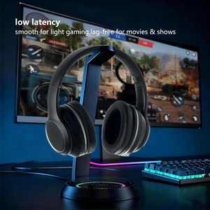 หูฟังเกมมิ่งไร้สายแบบครอบหู ODM ความหน่วงต่ำ ดีไซน์พับได้ สำหรับดีเจและการออกกำลังกาย - Product Image 3