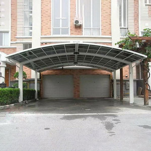 Abri de voiture moderne en métal pour extérieur, imperméable, en polycarbonate, avec toit en <span class=keywords><strong>aluminium</strong></span> et acier, pour parking extérieur - Product Image 2