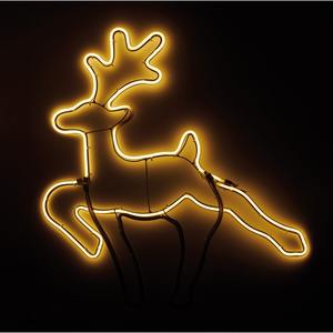 Decoración Luminosa de Reno de Neón con Movimiento, 54 cm, Altura 59 cm - Product Image 1