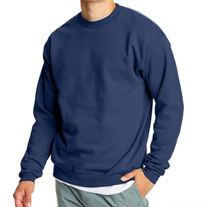 Ropa de calle informal de talla grande sudaderas con capucha para hombre OEM de alta calidad para hombre de peso pesado de algodón polar Boxy Fit pulóver Sudadera de cuello redondo