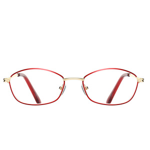 Lunettes de lecture pleine monture LH001 C1 rouges, verres en résine métallique, anti-lumière bleue, pour femmes, été 2021 - Product Image 1