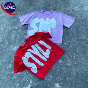 Camisetas de Hombre QZFSO de Alta Calidad, Estampado Digital, 250 Gsm, 100% Algodón, Lavado Ácido, Estilo Urbano, Talla Grande, Envío Rápido - Product Image 1