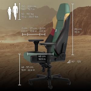 Fournisseurs de premier plan Chaise d'ordinateur Anji Hero Series <span class=keywords><strong>Boba</strong></span> <span class=keywords><strong>Fett</strong></span> Edition Chaise de jeu durable et confortable verte avec base robuste - Product Image 3