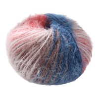 Fil à tricoter à la main en laine/acrylique à poils longs, super doux, teint en segments, torsadé en S, 4 brins, diamètre 2 mm, 100g, vente en gros