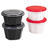 Boîte à lunch jetable en plastique de 1250 ml avec mécanisme de verrouillage à neuf coins, emballage à emporter pour riz, nouilles, hot pot épicé