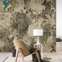 Personnalisé Moderne 3D Mural Décoration Murale Imperméable Non-Tissé Tissu Plafond Liège Naturel Grasscloth Papier Peint Floral
