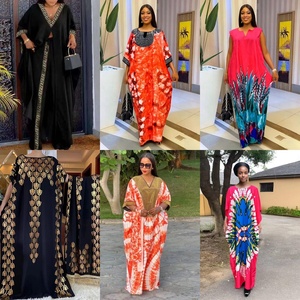 Abito Lungo Estivo Africano in Morbido Cotone per Donne Plus Size, Moda Casual Musulmana, Vendita all'Ingrosso - Product Image 5
