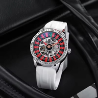 Jam Tangan Pria Sporty Tahan Air dengan Dial Berputar, Model Gambling Plate, Bisnis Baru, Jam Tangan Mekanik Fashion Pria