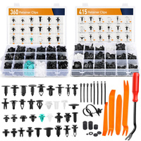 Nouvelle vente flash : Kit de 775 clips de fixation en plastique de haute qualité pour garniture de porte avant de voiture, type poussoir, avec outil de retrait QEEPEI