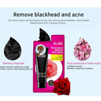 Vente en gros de charbon de bambou personnalisé style déchirure nettoyage en profondeur purifiant Peel Off masque de nez de tête noire masque de points noirs