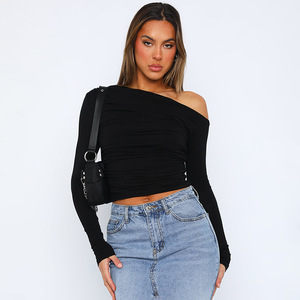Camicie Personalizzate con Logo Primavera 2026, Bluse Eleganti a <span class=keywords><strong>Maniche</strong></span> <span class=keywords><strong>Lunghe</strong></span> per Donne, Top in Tinta Unita - Product Image 3